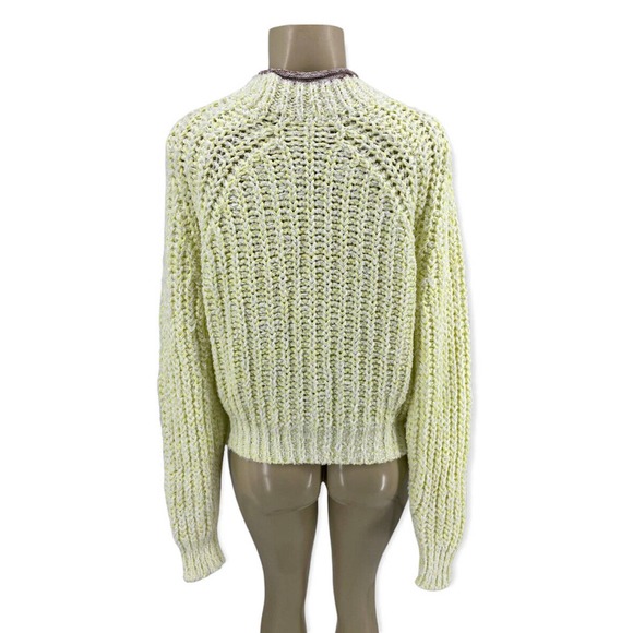 Aritzia Wilfred Medium Women Confetti Pullover Cropped Sweater Chunky Knit 15-1 - Picture 4 of 11